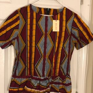 Grassfields African Print Top